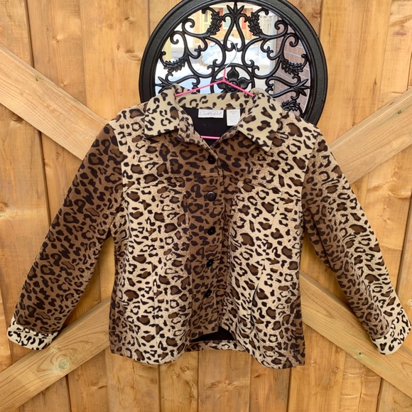 👑Host Pick👑Vintage Fleece Cheetah Print Jacket - Picture 2 of 6